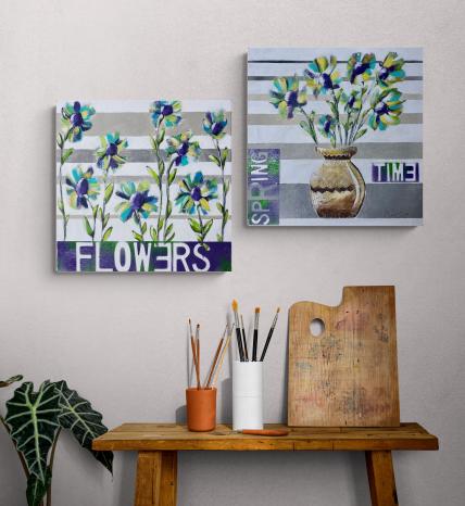 FLOWERS - SPRINGTIME - 40 X 40 CM - 2021