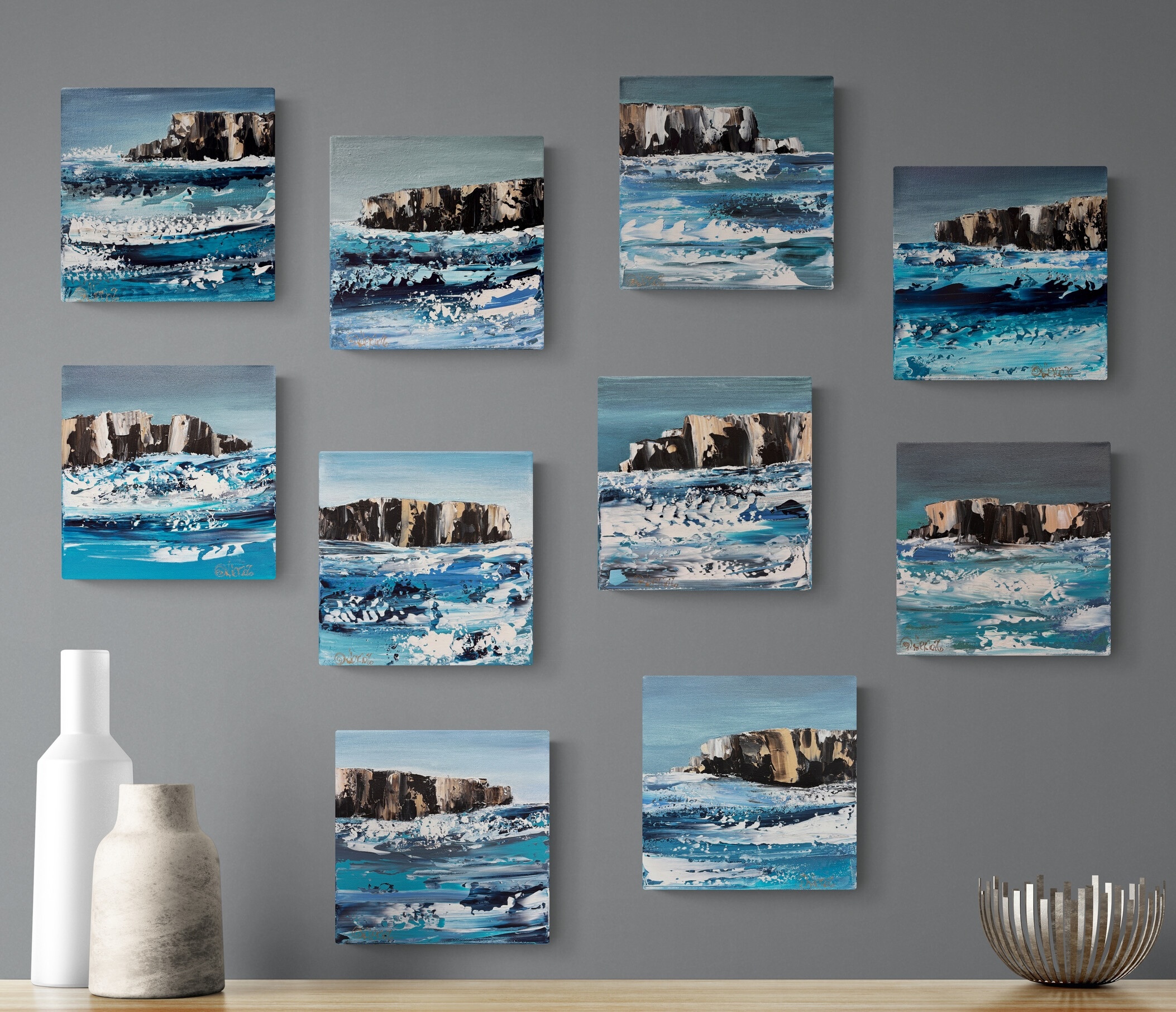 CLIFFS 1-2-3-4-5-6-7-8-9-10 - 20 X 20 CM (+CORNICE BIANCA) - 2026