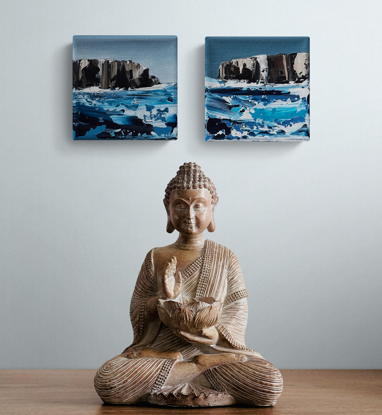 CLIFFS 11 + 12 - 10 X 10 CM (CON CORNICE BIANCA 15 X 15 CM) - 2026