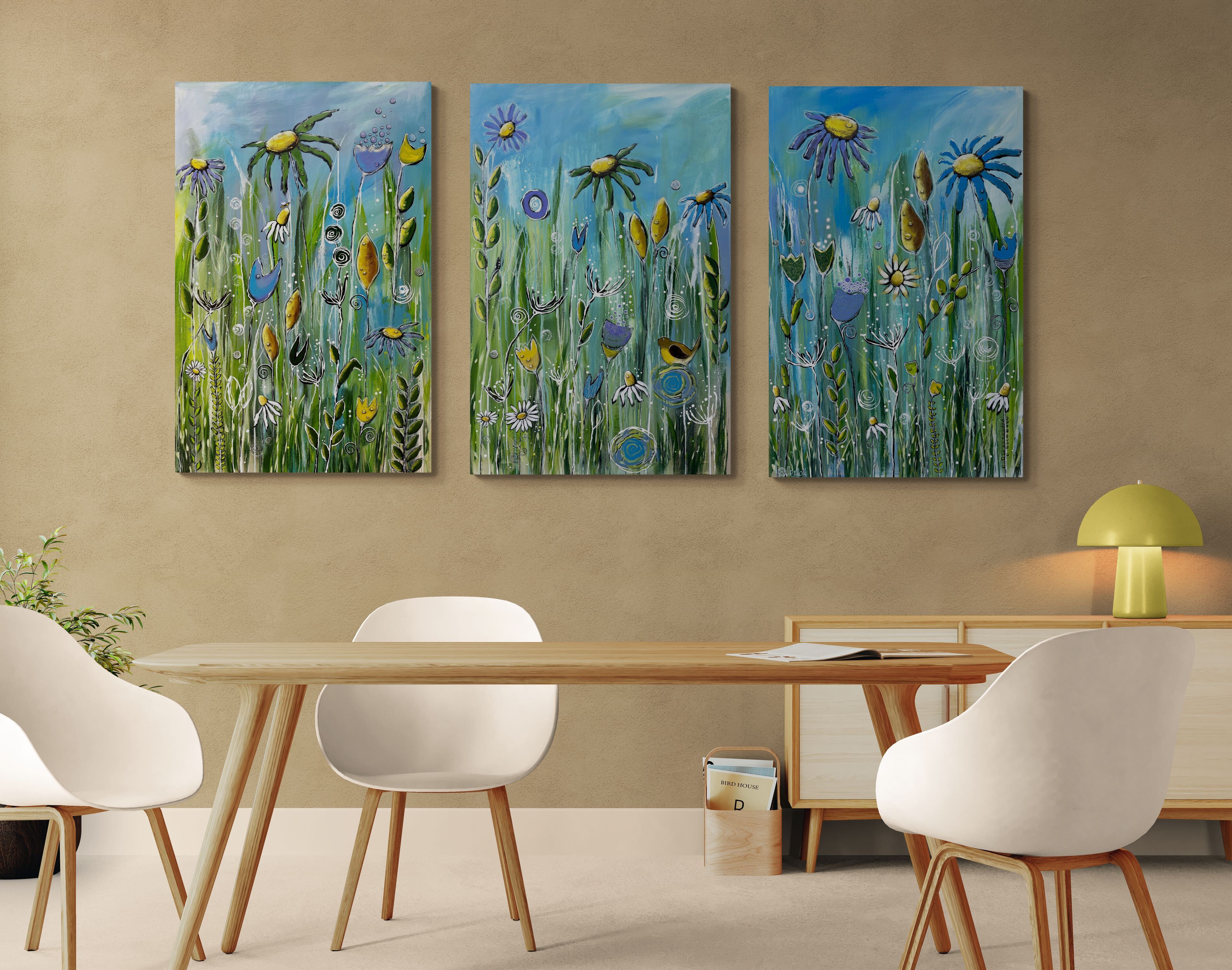 UN MARE DI FIORI - 120 X 240 CM (3 PEZZI) - 2024