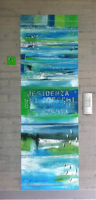 Residenza gli Specchi /  Melide / murale esterno / 2013 / 145 x 272 cm / 2013