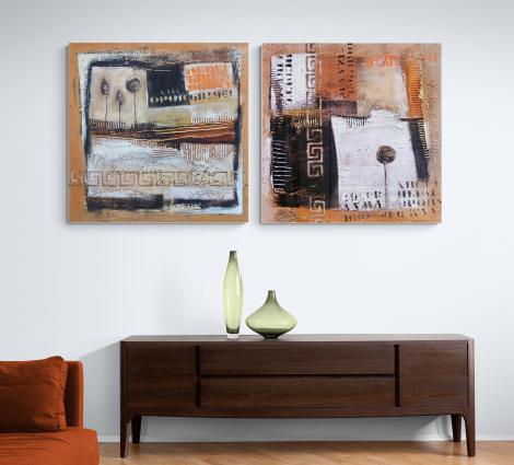 FRAMMENTI MEDITERRANEI I-II - 60 X 60 CM - 2013