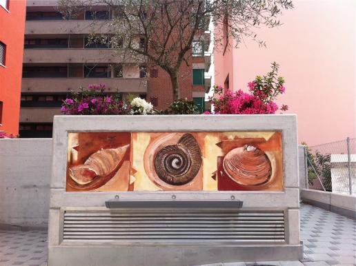 Residenza La Conchiglia / Lugano / murale esterno / 70 x 200 cm / 2011