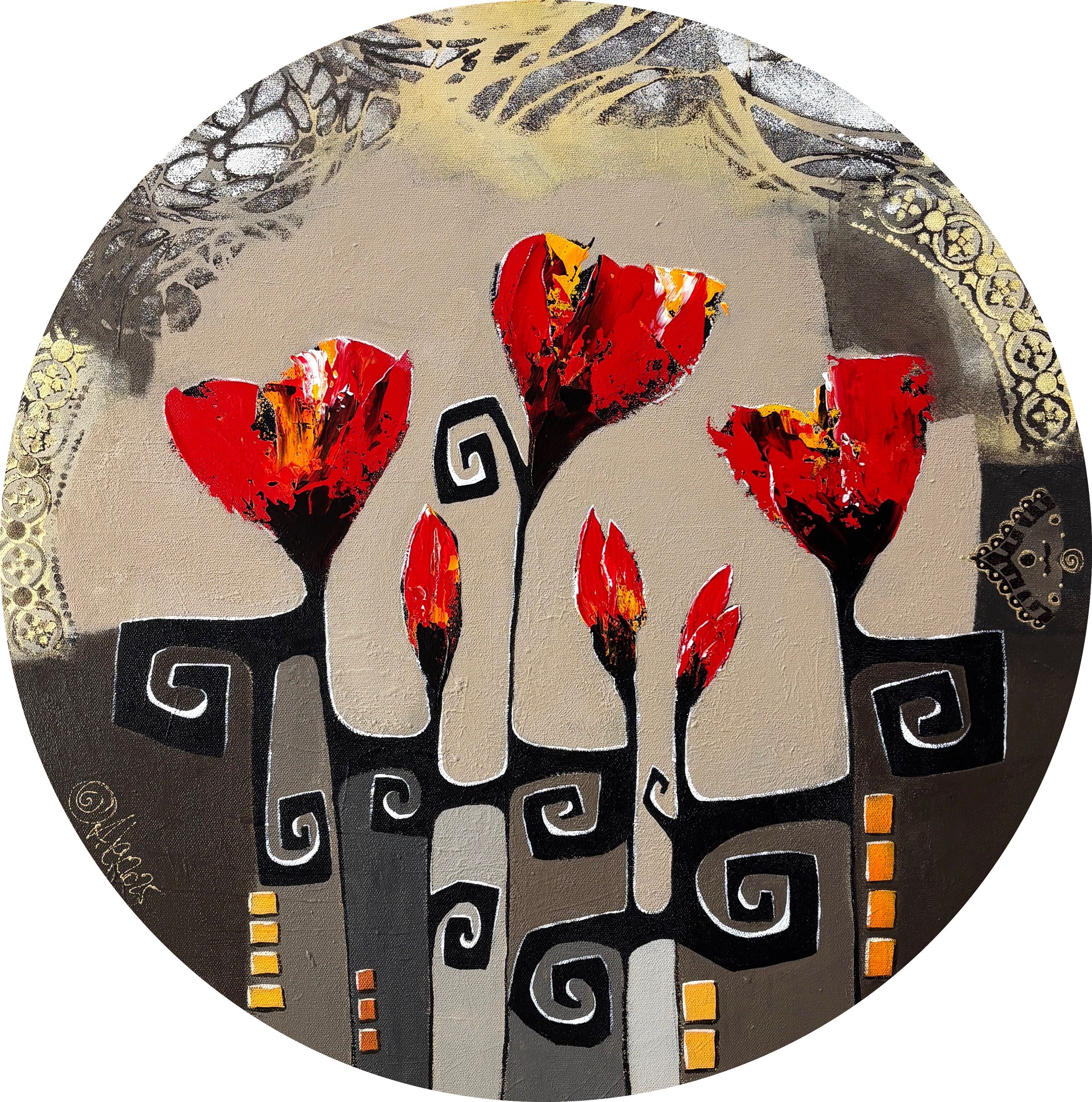 Papaveri in scena II - 60 cm diametro - 2025