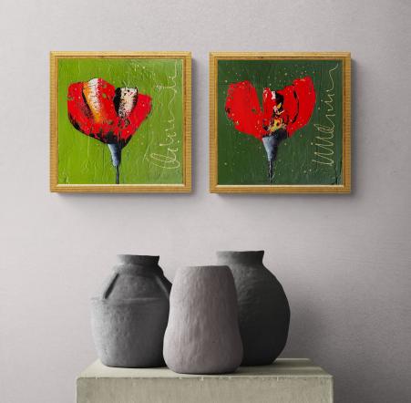 IN FIORE I & II - 24 X 24 CM - 2022