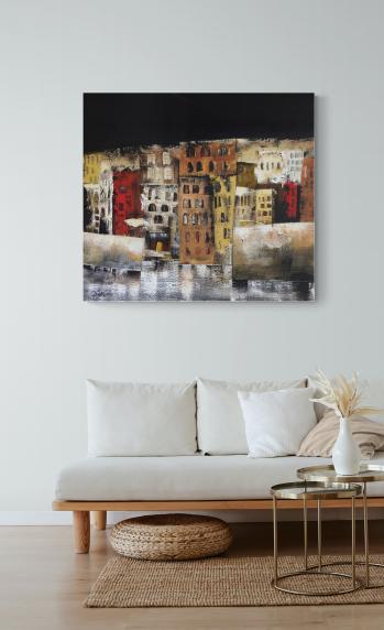 LA NOTTE IN CITTÀ VECCHIA - 90 X 80 CM - 2014