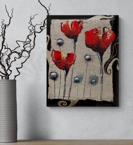 SOFFIONI E PAPAVERI - 50 X 40 CM - 2022